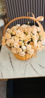 Fresh flowers in basket - Image 3